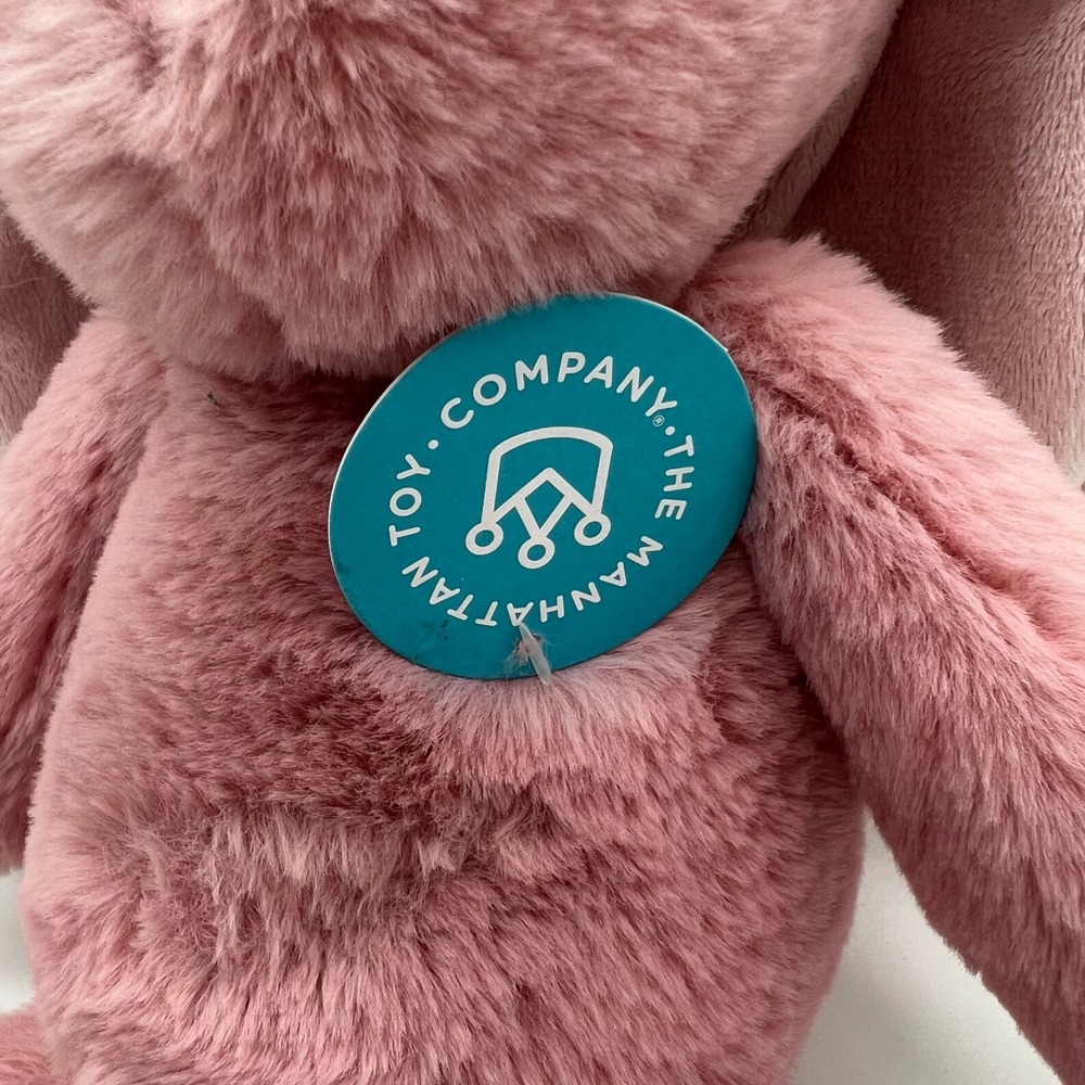 Manhattan Toy Soft Paws Rose Pink Bunny Rabbit Plush 14" NWT 2019 - Picture 2 of 4